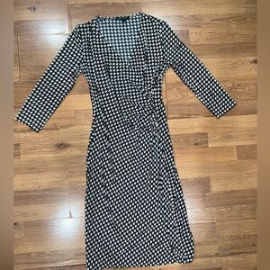 Ralph Lauren Black and White Long Sleeve Dress